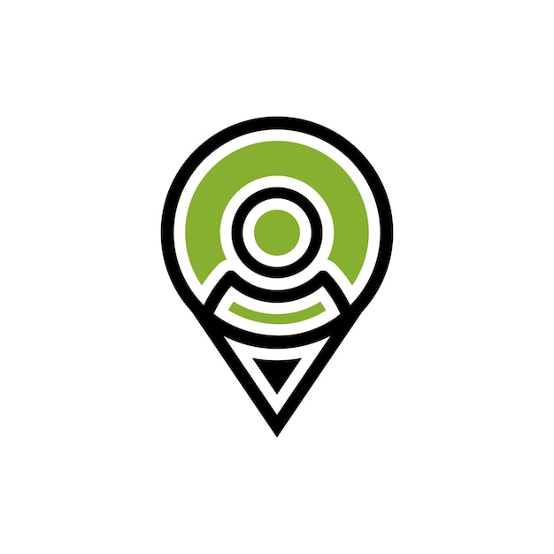 Pin GPS Map People Friend Location logo design