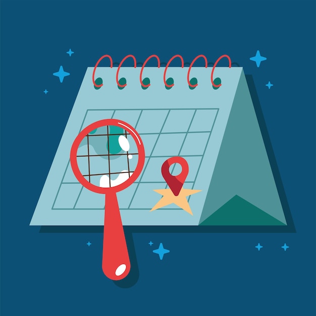 Pin location in calendar