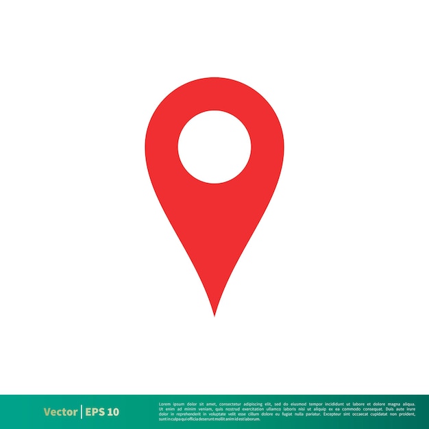 Pin Map Locator Icon Vector Logo Template Map Pointer Location Trendy Design