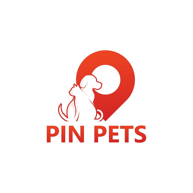 Pin Pets Logo Template Design