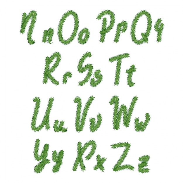 Pine Tree Letters Set