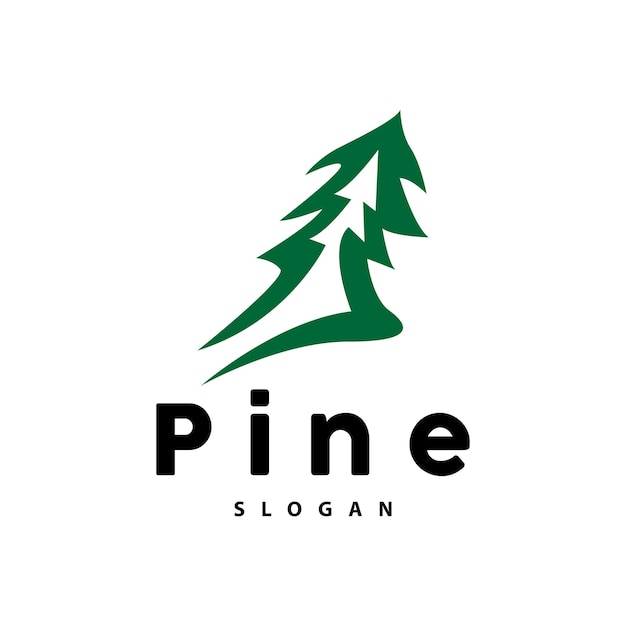 Pine Tree Logo Luxurious Elegant Simple Design Fir Tree Vector Abstract Forest Icon Illustration Pine Product Brand