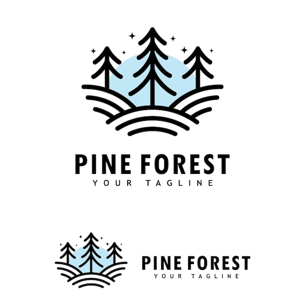 Pine tree logo templateAbstract pine tree icon