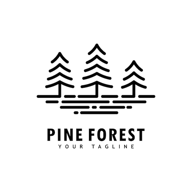 Pine tree logo templateAbstract pine tree icon