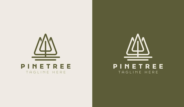 Pine Tree Logo Universal creative premium symbol vector sign Logo Template Vector Illustration