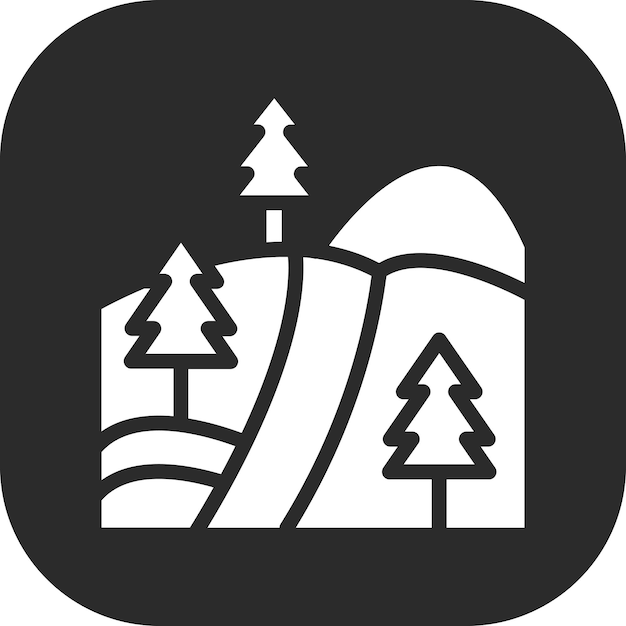 Pine Trees Landscape vector icon illustration of Landscapes iconset