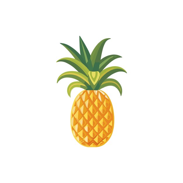 Vector pineapple flat logo icon vector illustration