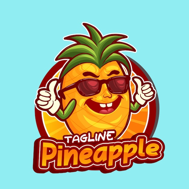 Pineapple fresh water mascot character