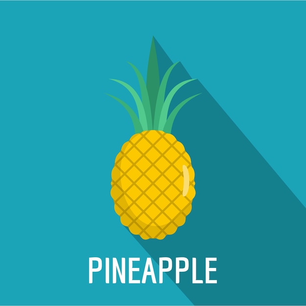 Pineapple icon Flat illustration of pineapple vector icon for web