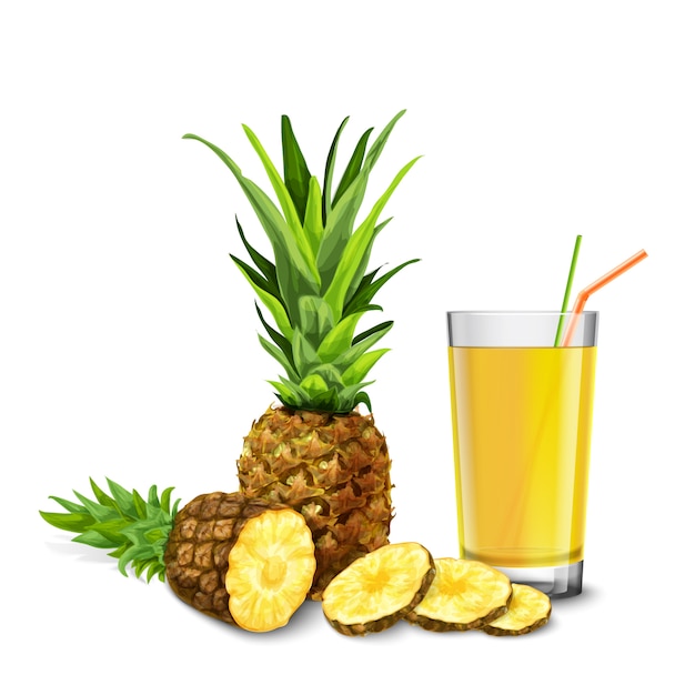 Pineapple juice glass