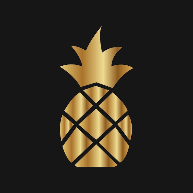 Vector pineapple logo design template