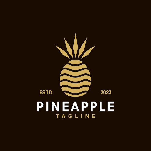 Vector pineapple logo design vector template