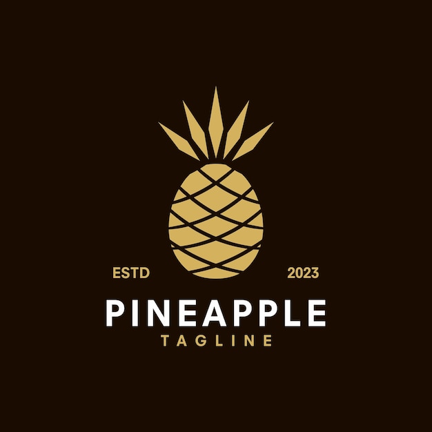 Vector pineapple logo design vector template