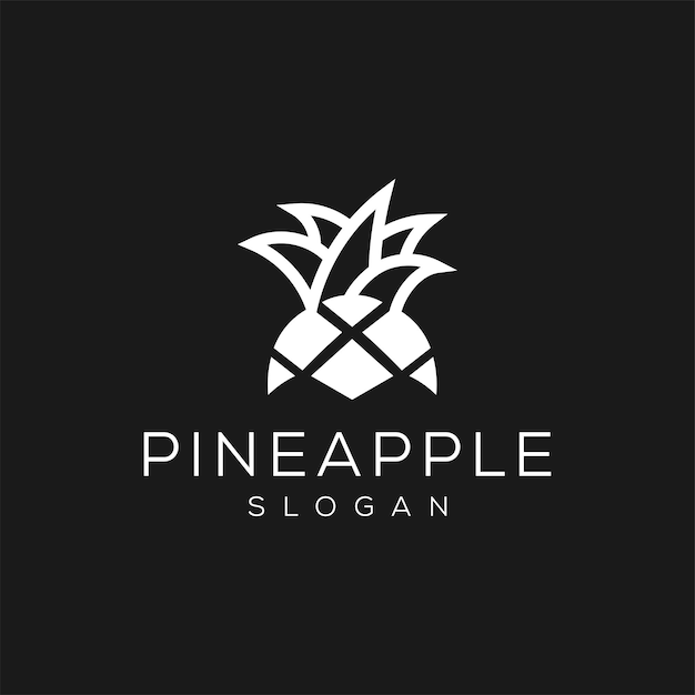 pineapple logo hipster retro vintage Premium Vector design template