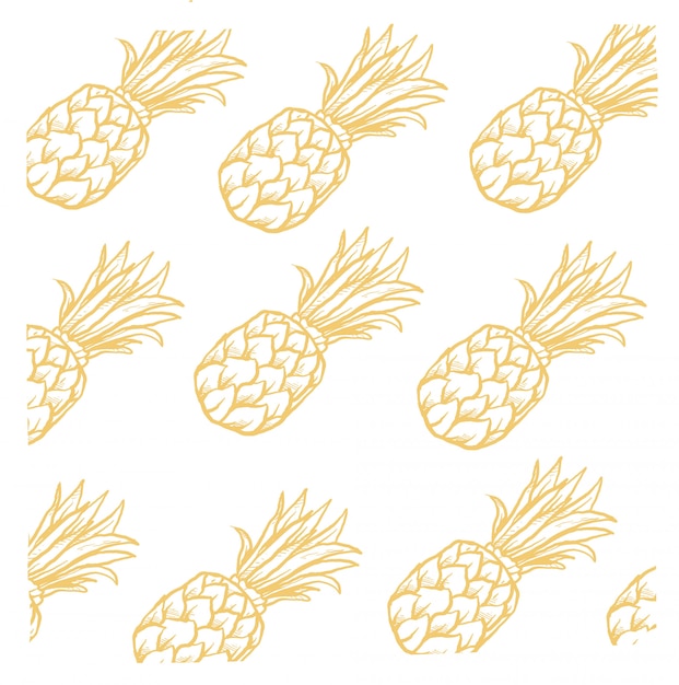 pineapple pattern design vector