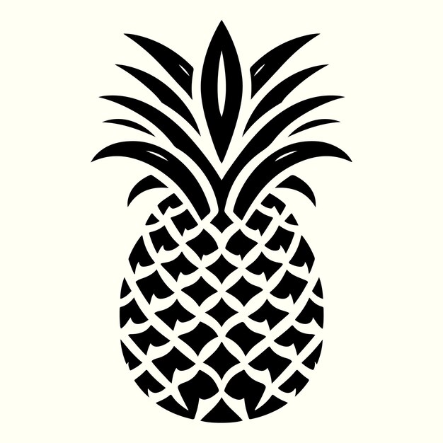 Vector pineapple silhouette vector illustration