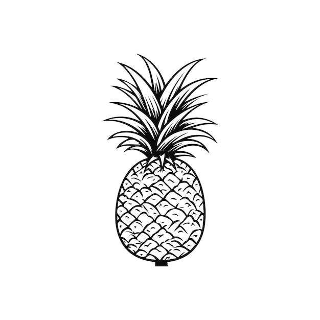 Vector pineapple silhouette vector illustration