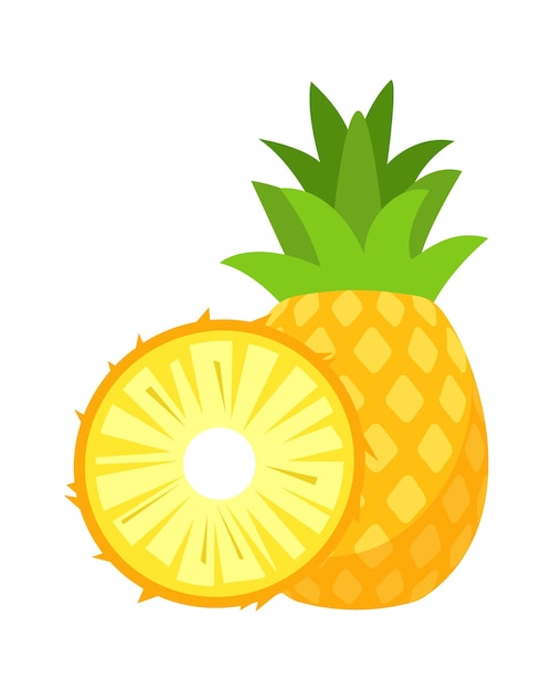 Pineapple Tropical Fruit Vector illustration