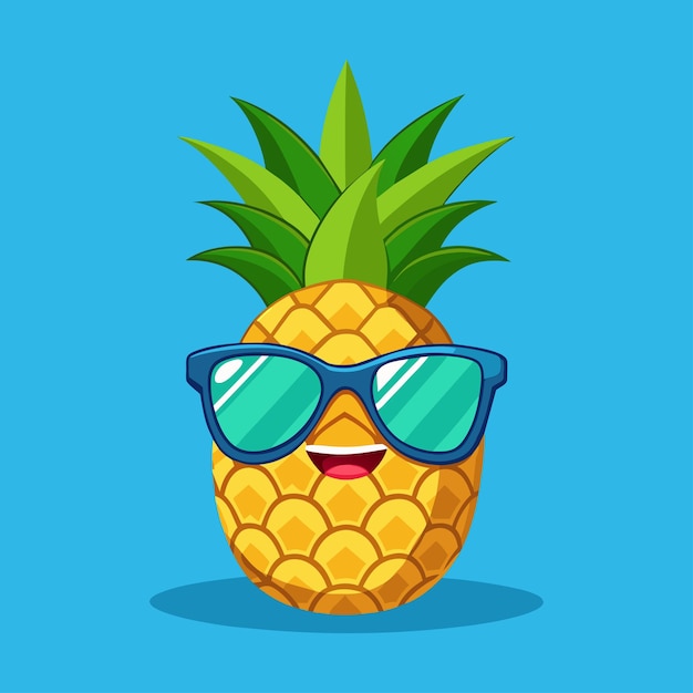 Pineapple Vector Art Illustration