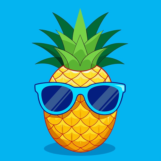 Pineapple Vector Art Illustration