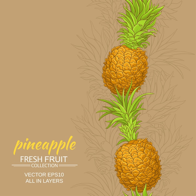 Pineapple vector background