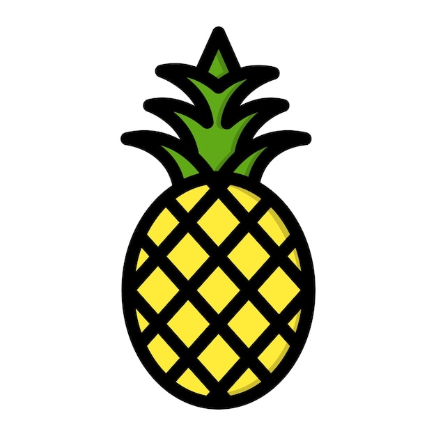 Pineapple Vector Icon Design Illustration