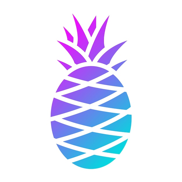 Pineapple Vector Icon Design Illustration