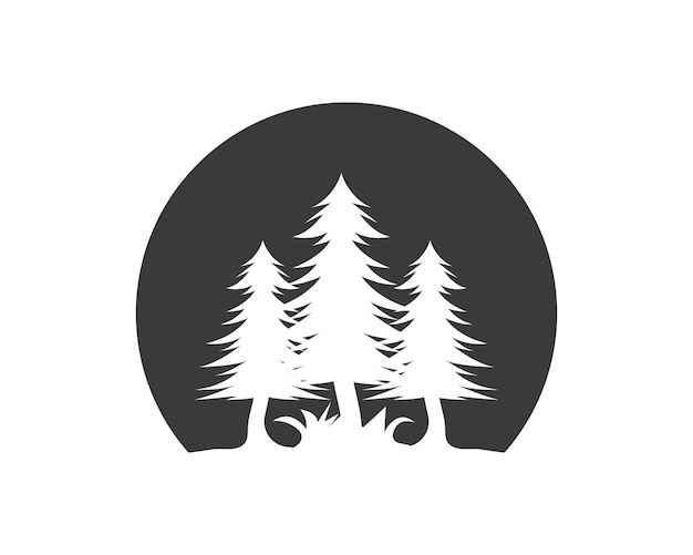 Pines tree vector illustration design