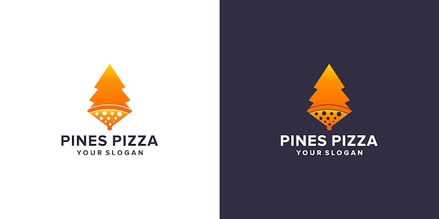 Pines with pizza logo