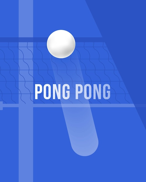 Ping pong Poster Template. Table and rackets for ping-pong. Vector illustration EPS10