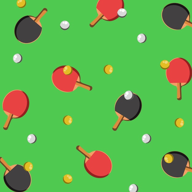 Ping Pong Sport Pattern Background Vector Illustration