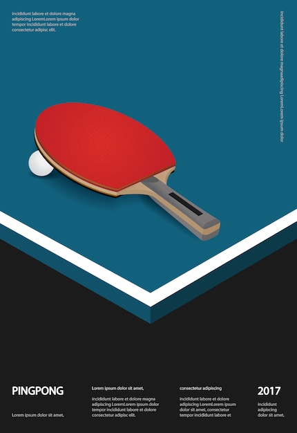 Pingpong Poster Template Vector Illustration