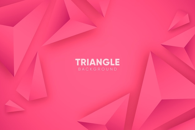 Pink 3d background with triangles