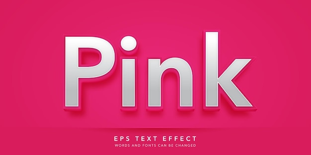 pink 3d editable text effect