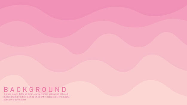 Pink abstract style wave background design