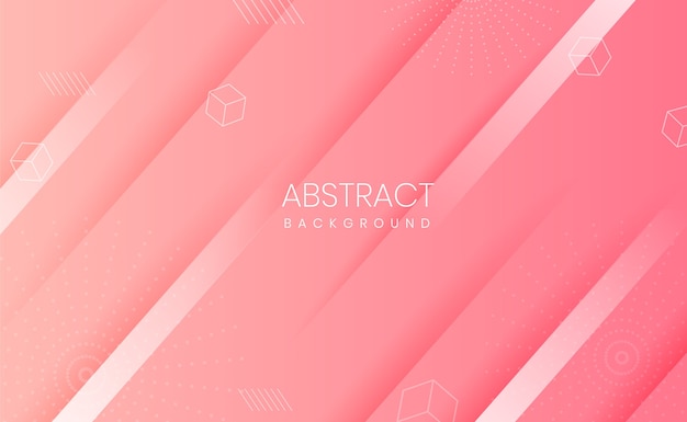 Pink background with abstract shapes and gradient