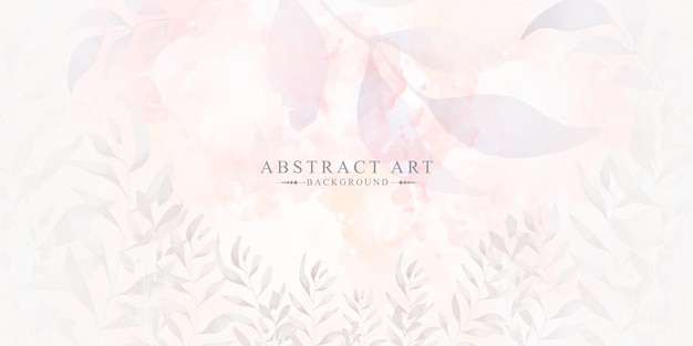 Pink background with a floral pattern and the words abstract art.