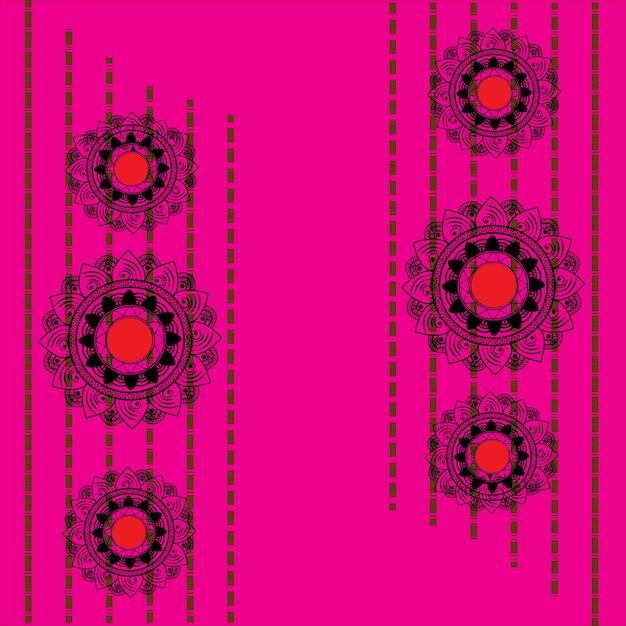 a pink background with a pattern of circles and a purple background