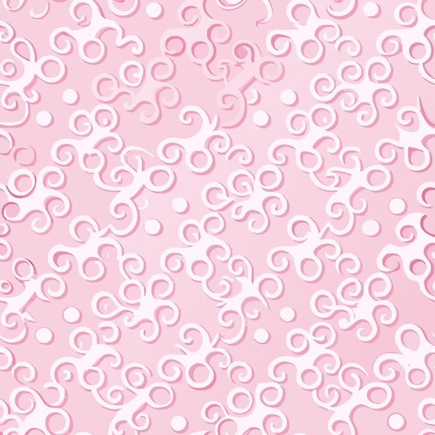 pink background with a pattern of swirls