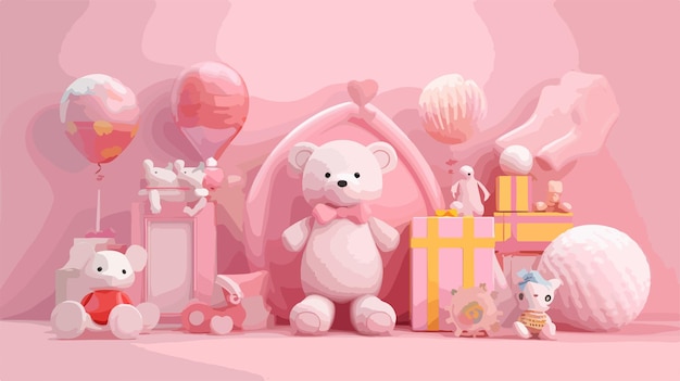 a pink background with a pink box with a heart on it