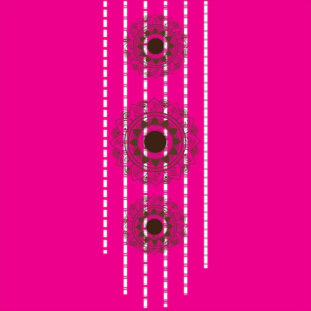 Vector a pink background with white lines and a circle in the middle