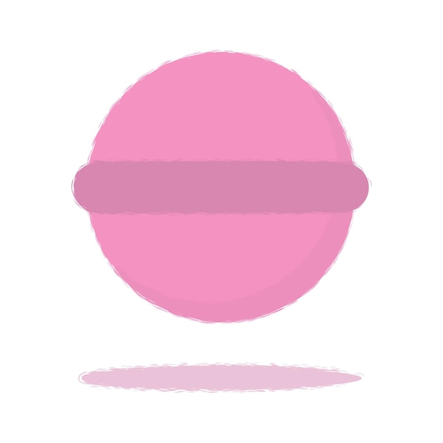 Pink Bath Bomb Vector illustration