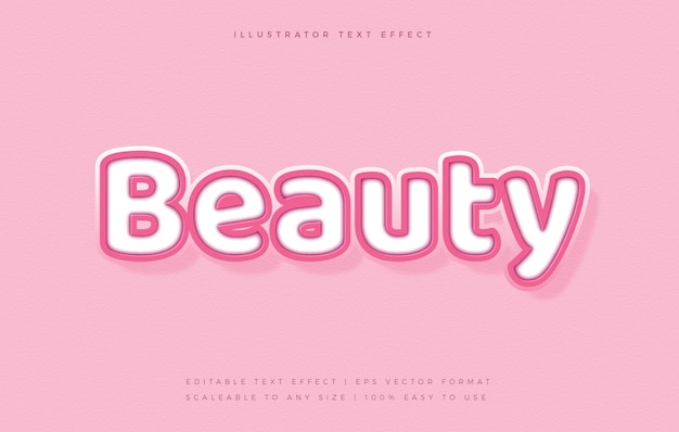 Pink Beauty Playful Text Style Font Effect