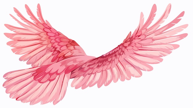 Vector pink bird wing kids angel costume decorative design