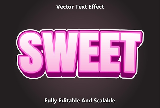 Pink and black color sweet text effect editable