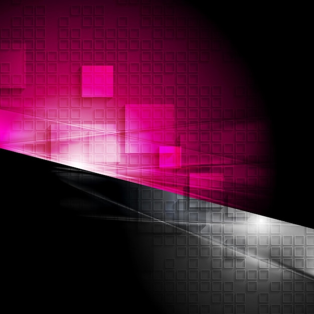 Pink and black contrast background with squares