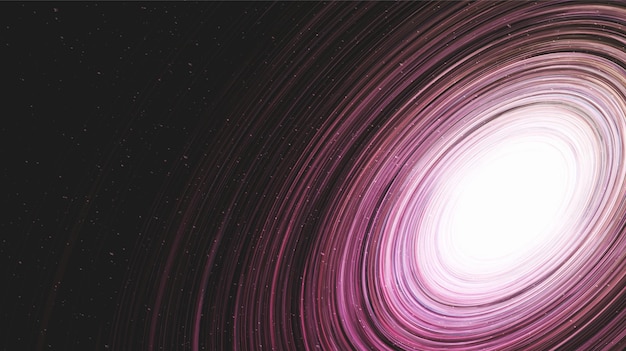 Pink Black Hole on Galaxy Background.