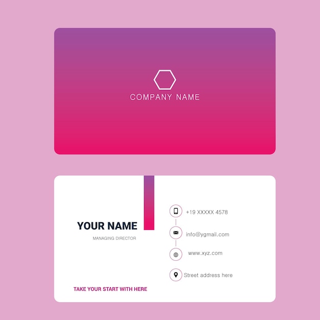 Pink blue Business Card new Business Card Design Instagram Colour Business Card Design