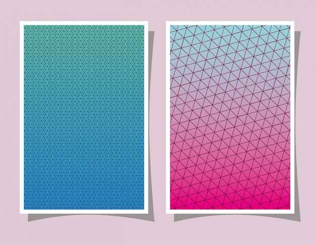 Pink and blue gradient and pattern