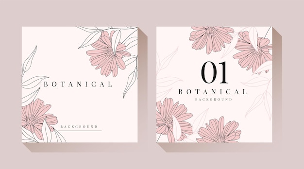 Pink Botanical Illustration